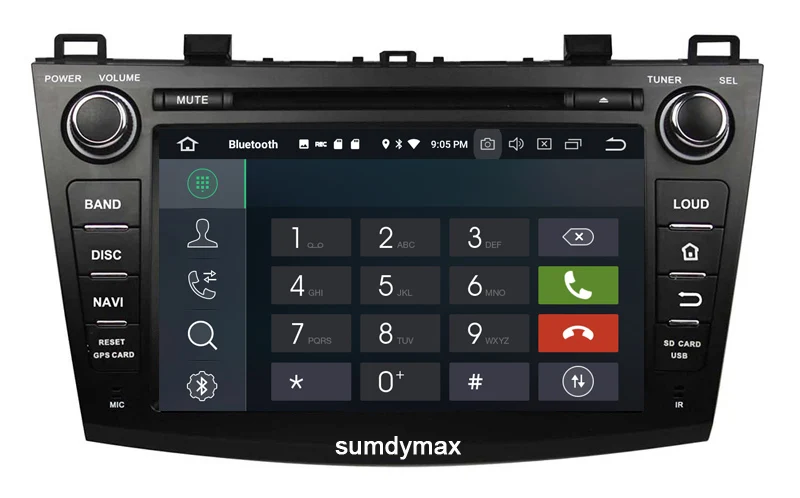 Clearance 8inch two din android 9.0 car dvd player for mazda3 2012 with gps navigation radio USB SD DVD built in wifi mirror link 4G+64G 9