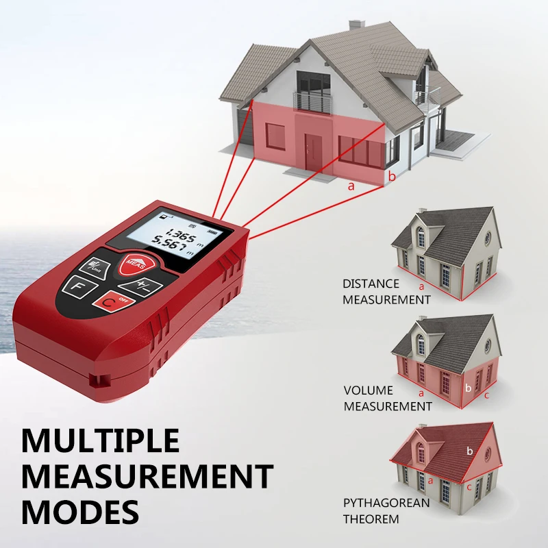 PRACMANU Laser-entfernungsmesser 40M 60M 80M 100M Digitale Laser Abstand Meter Batterie-Powered Laser Meter gerät Herrscher Test Werkzeug PRACMANU Laser-entfernungsmesser 40M 60M 80M 100M Digitale Laser Abstand Meter Batterie-Powered Laser Meter gerät Herrscher Test Werkzeug