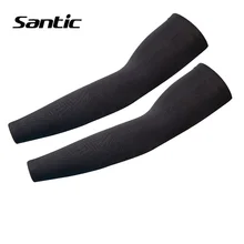 Santic нарукавники для велоспорта Для мужчин Зимние флисовые Термальность на руку для бега и занятий спортом рукав анти-УФ езда на велосипеде, мотоцикле, костюмы крышка Armwarmers