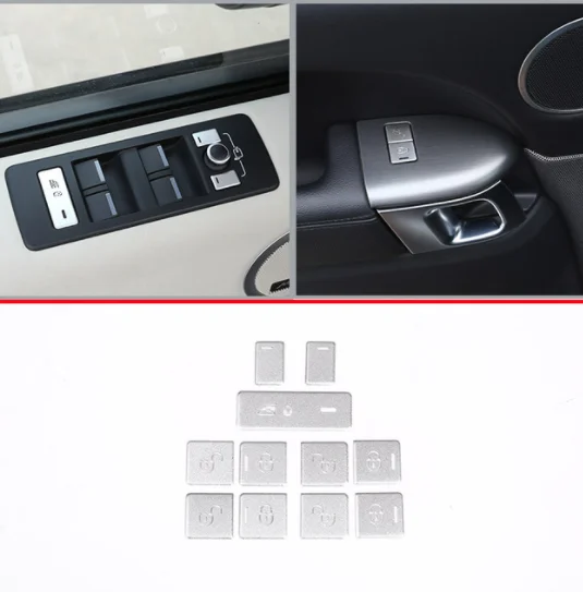 

11pcs For Land Rover Range Rover Sport 2014-2017 Vogue 2013-2017 Car Door Window Switch Control Button Decoration Stickers
