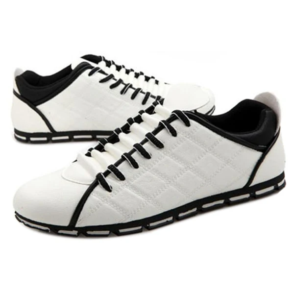 

men England casual non slip breathable leather shoes 44White
