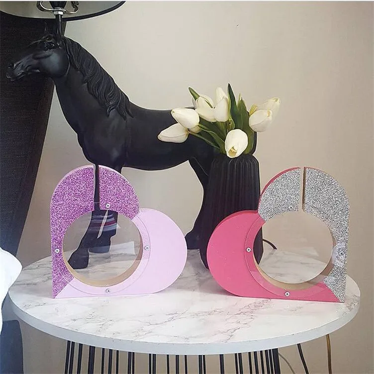 

Nordic Wooden Love Piggy Bank Kids Room Decoration Crafts Television Pattern Coin Money Box