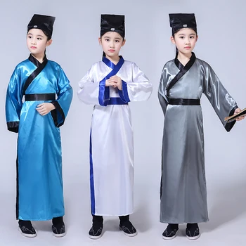 

children traditional ancient chinese silk clothing for girls hanfu dance costumes folk costume kids tang fairy dress kid opera