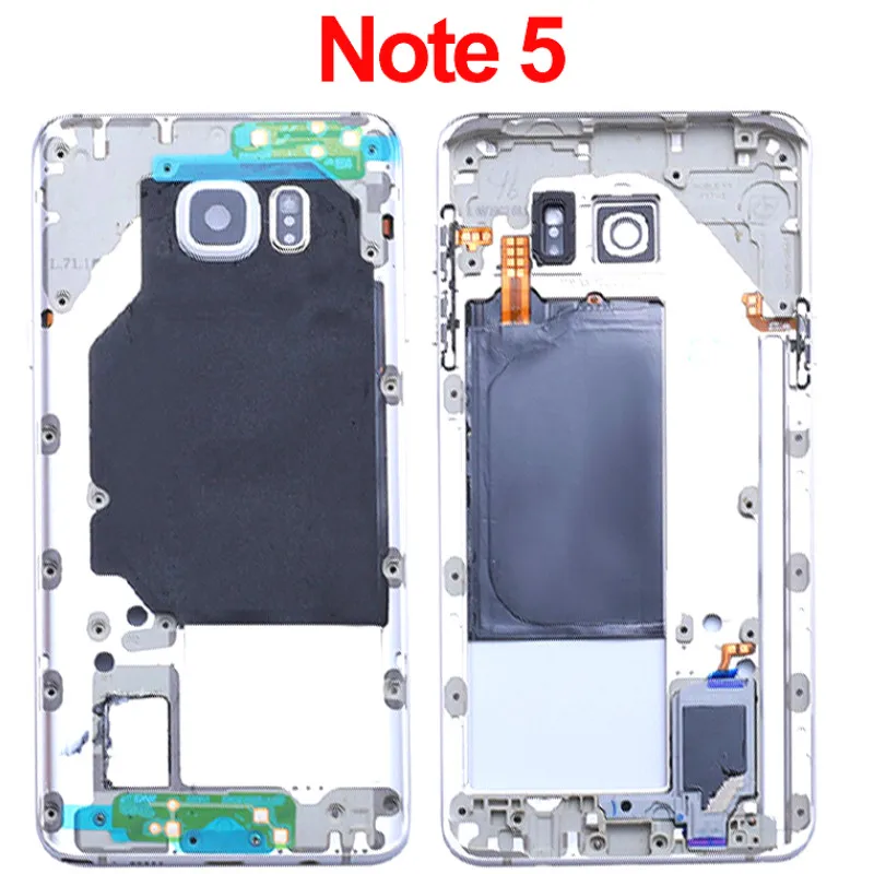 

For Samsung Note 5 N920F N920C Middle Plate Housing Chassis Frame Bezel + Side Button + Camera Lens + NFC Parts Note5