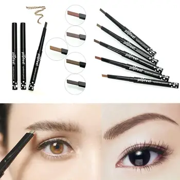 

Popfeel Lasting 24hours Eyebrow Paint Tattoo Pencil Waterproof Easywear Eyebrow Pen with Brush Makeup Soft Smooth Eyes Brow Pen