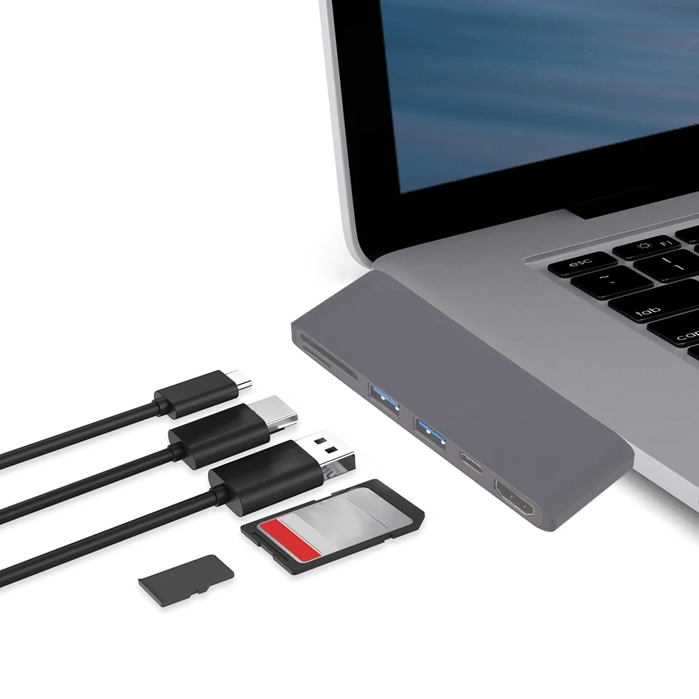 USB 3,0 концентратор type-C до 4 K HDMI зарядка SD Card Reader адаптер для MacBook Pro