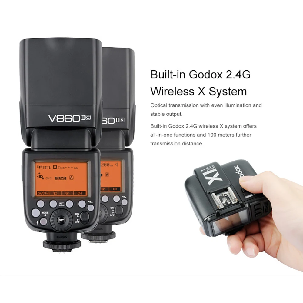 Вспышка для фотоаппарата Godox V860II вспышка GN60 HSS ttl Speedlite для камеры Canon Nikon sony Olympus Fujifilm