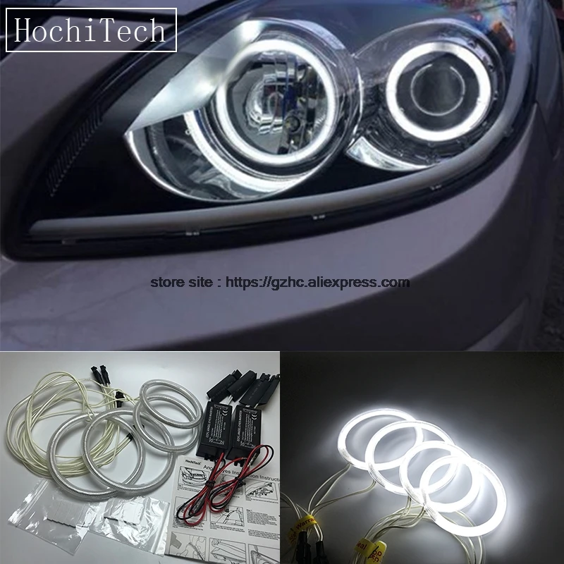 

HochiTech For Hyundai i30 2008-2011 Ultra Bright Day Light DRL CCFL Angel Eyes Demon Eyes Kit Warm White Halo Ring