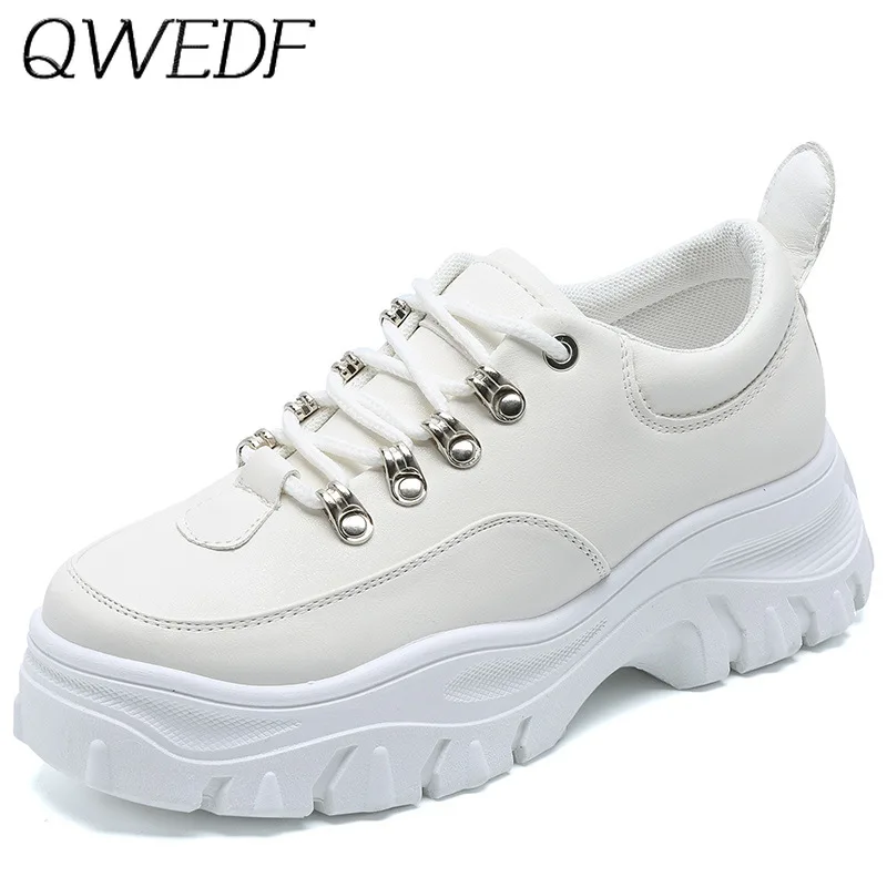 

New 2019 Spring Autumn Vulcanize Female Fashion Sneakers Lace Up Soft High Leisure Footwears Breathable Women Casual Shoes W1-81