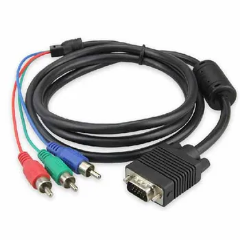 

VGA To 3 RCA Male Component AV Video Converter Adapter Cable PC TV HDTV