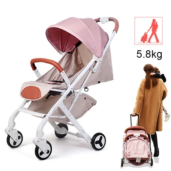 

Baby stroller buggy for dolls child ultra-lightweight folding strollers for babies can sit can lie pram umbrella light troller