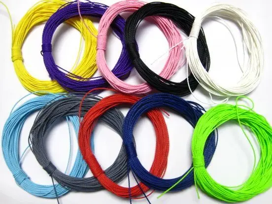 

100 meters 10 Colour Mixed Colour Waxed Polyester Cord String Thread twisted craft decorative rope jewelry accessories DIY