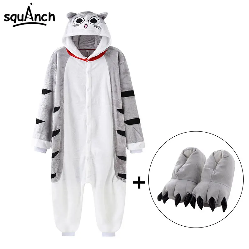 Adult Black Cat Plush Costume Animal Kitty Jumpsuit Adult Size Standard