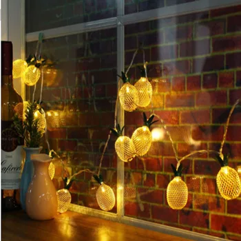 

5m 10m LED Pineapple Shaped Night Lights Fairy String Light Curtain Fruit Lamp Party Bedroom Home Holiday Christmas Party Decor