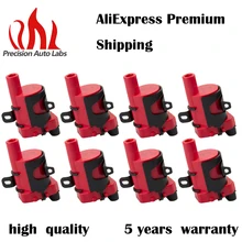 PRECISION AUTO LABS New 8Pcs Ignition Coils Plug Pack For Chevrolet GMC Buick Isuzu 4.3L 5.3L 6.0L D585
