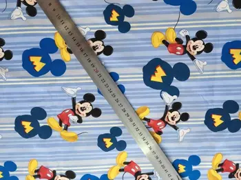 

50*105cm Cotton Sewing Fabric mickey DIY Handmade Material Hometextile Patchwork