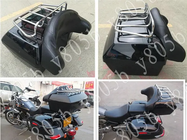 Мотоцикл Коробка-багажник на хвост Чемодан с верхнюю стойку спинка для Honda Shadow ACE Стид VLX 400 600 1100 DLX VTX1300 1800 Magna VF