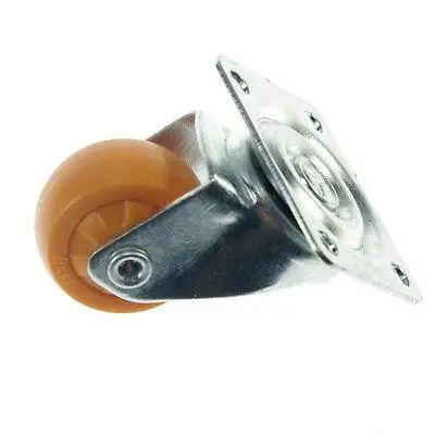 

Set of 4pcs 1" 25mm Poly Urethane Swivel Wheels Plate Casters for Utility Carts Load Rating 12KG.