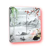 Шт. 1 шт. чернила живопись мечта на юге Юга Переключатель стикер s стикер цельпосылка пейзаж настенная наклейка для выключателя - изображение