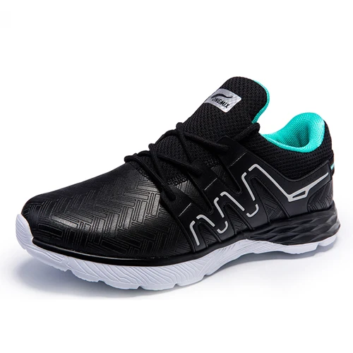 Onemix/Мужская обувь для бега; теплая кожаная обувь; сезон осень-зима; Светоотражающая Мужская Спортивная обувь; уличные спортивные кроссовки; Белая обувь - Цвет: Black