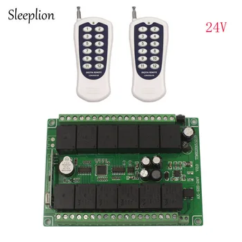 

Sleeplion 24V 12CH Remote Control Switch Wireless Transmitter Receiver Learn Code 8 Kinds Work Way 315MHz/433 MHz Module