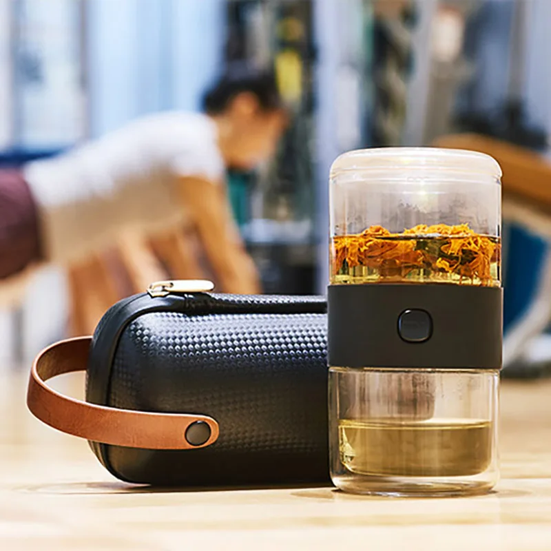 

ZGJGZ Fashion Personality Drinking Tea Cup Creative Design Small Carry Tea Set Stainless Steel Strainer for Tea Service