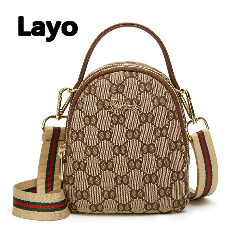 

Layo Crossbody Bags Women Casual small capacity Portable Messenger Bag For girls Bucket canvas Geometric patterns Shoulder bag