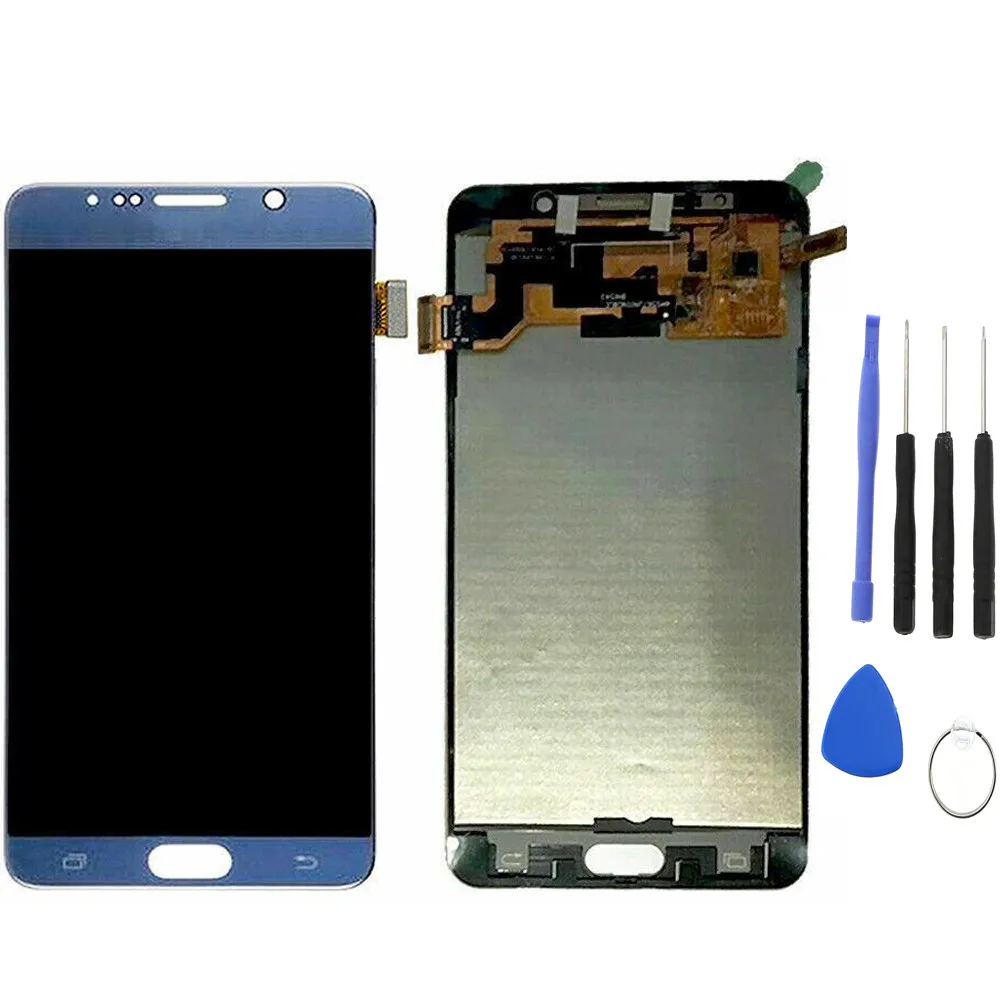 Для samsung Galaxy Note 5 lcd N920 N920F N920P N920A N920C ЖК-дисплей с сенсорным экраном дигитайзер Замена для samsung Note 5 lcd - Цвет: Blue with tools