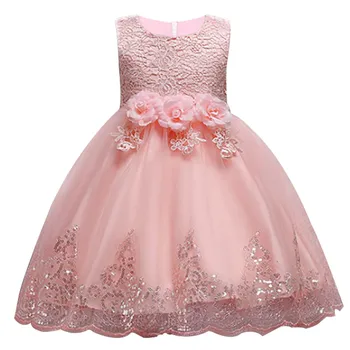 

Hot group children's clothing baby girl high quality lace wedding princess dress children Christmas sweet dress fashion dress