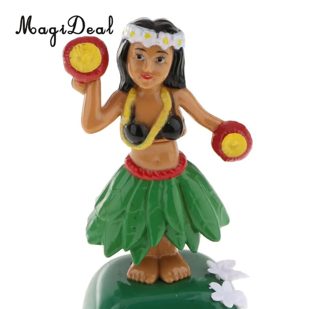 Solar Powered Dancing Llulu Party Hawaii Girl Swinging Bobble Toy Car Home Decor Ornament 3 Color Pick