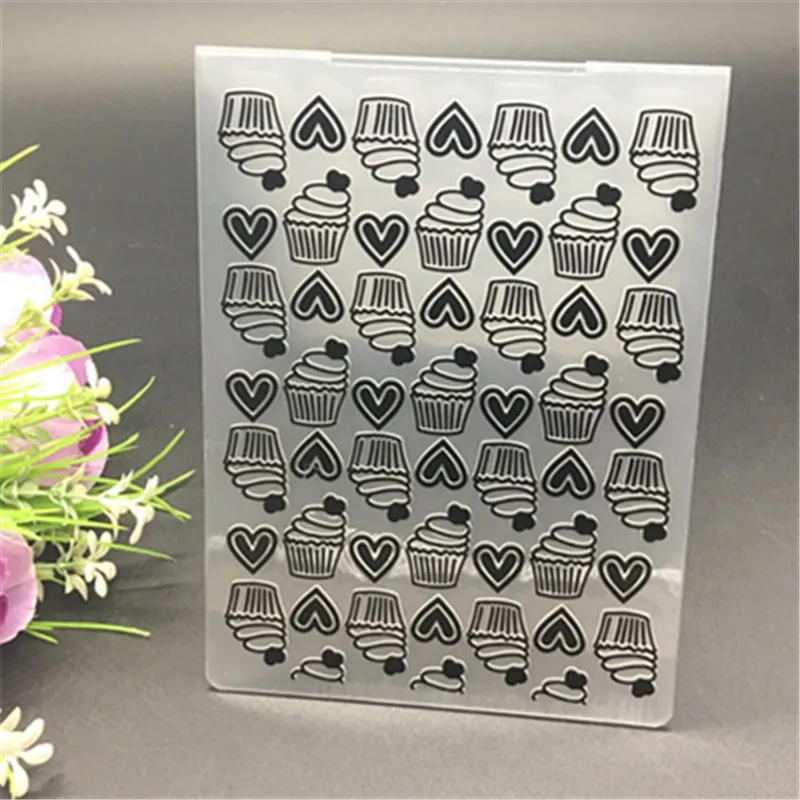 

Heart Plastic Embossing Folder For Scrapbook DIY Album Card Tool Plastic Template