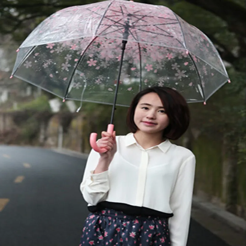 Clear Cherry Umbrella Multi Japanese Parasol 4 Color Transparent Cherry