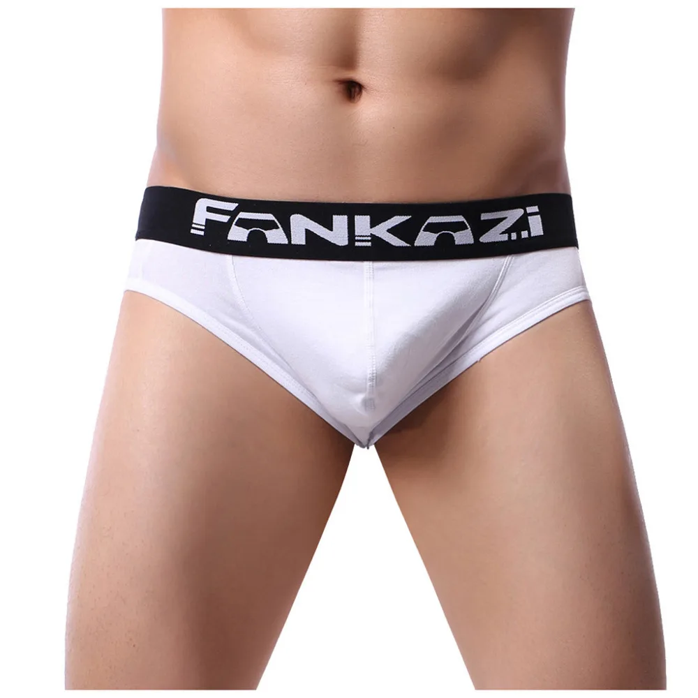 2019 Men's cotton briefs breathable swimming shorts comfortable underwear sexy briefs beach shorts briefs sexy hombre 40J10 (2)
