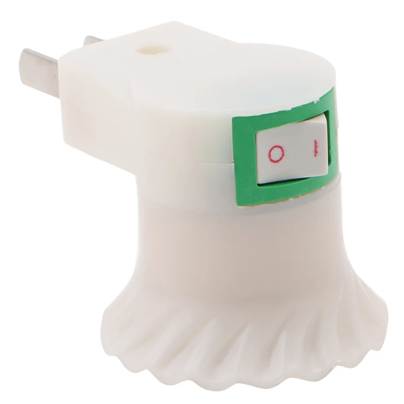 

E27 Light Socket To US Plug Holder Adapter Converter ON/OFF For Bulb Lamp