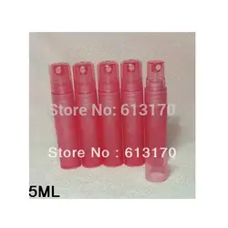 5mll Пластик флаконы для духов 5cc пустые бутылки спрей розовый Портативный мини Parfum флаконы многоразового Бесплатная доставка