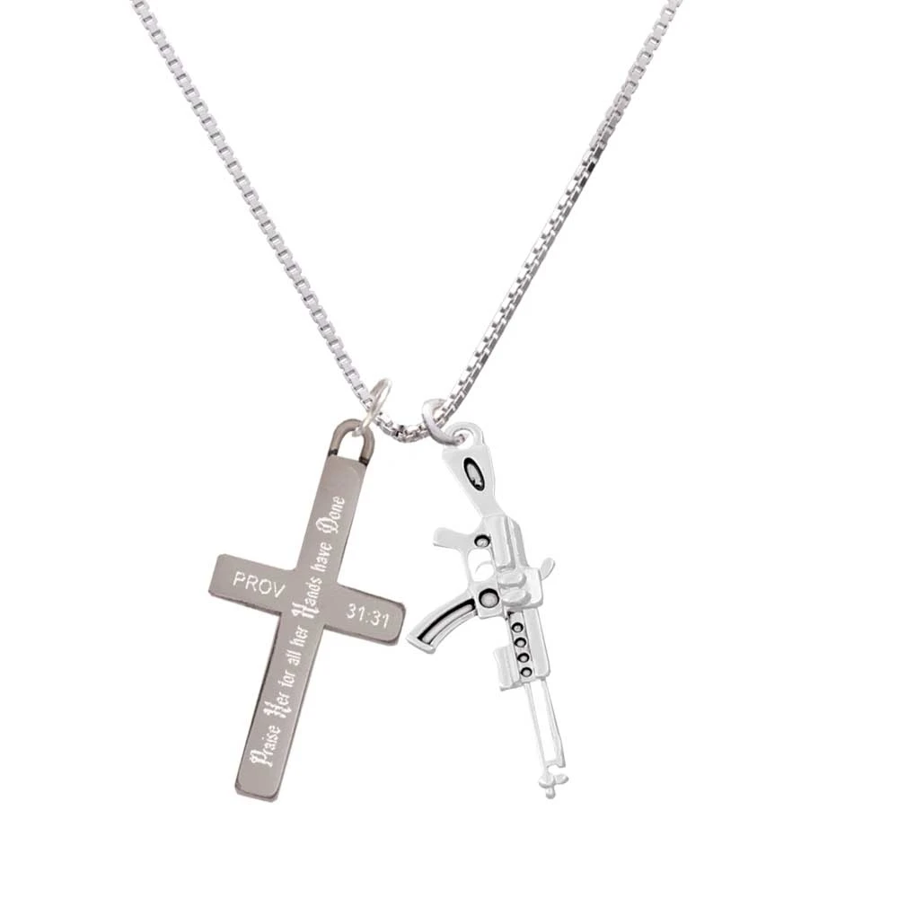 Rifle - Praise Her - Cross Necklace