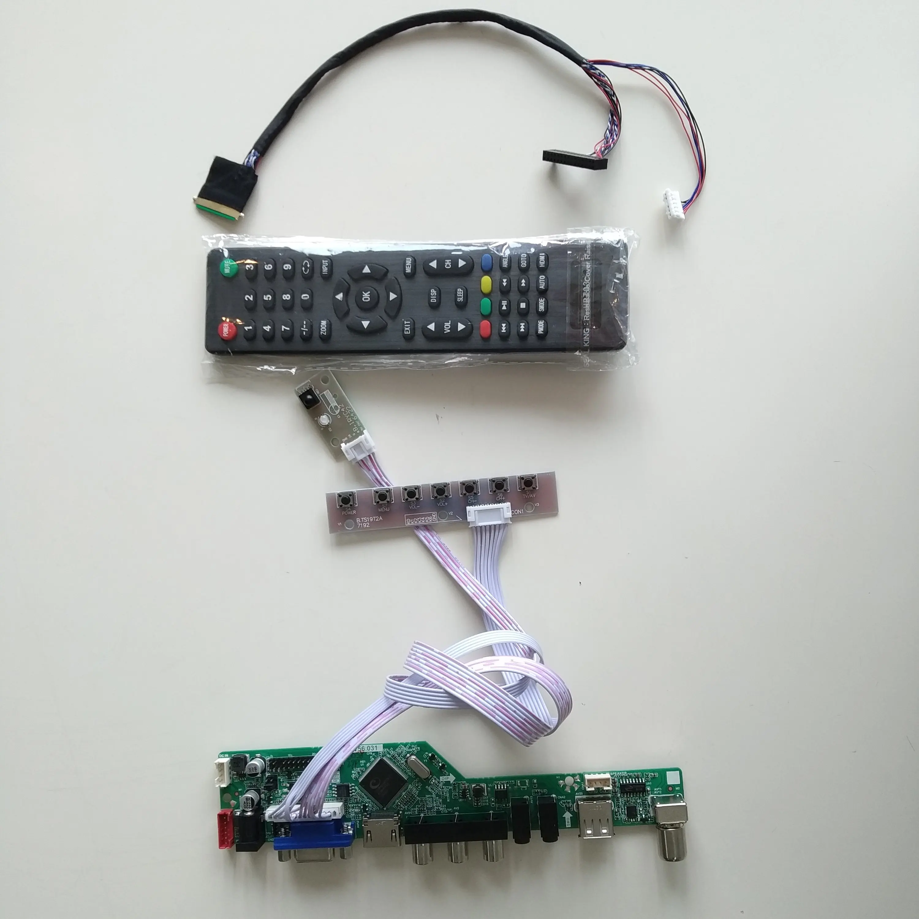 VGA AV аудио ЖК-дисплей светодиодный ТВ совместимому с HDMI USB контроллер драйвер