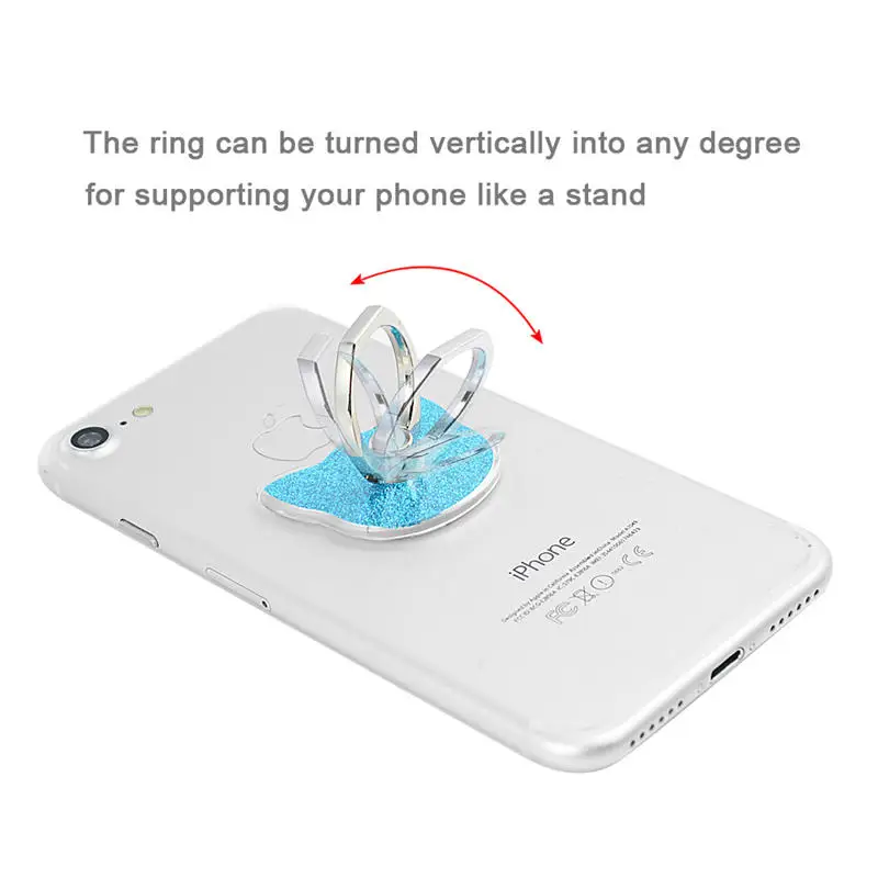 TURATA Bling 360 Degree Metal Finger Ring Holder Mobile Phone Holder Finger Stand Holder For iPhone 7 For Samsung Xiaomi Tablet