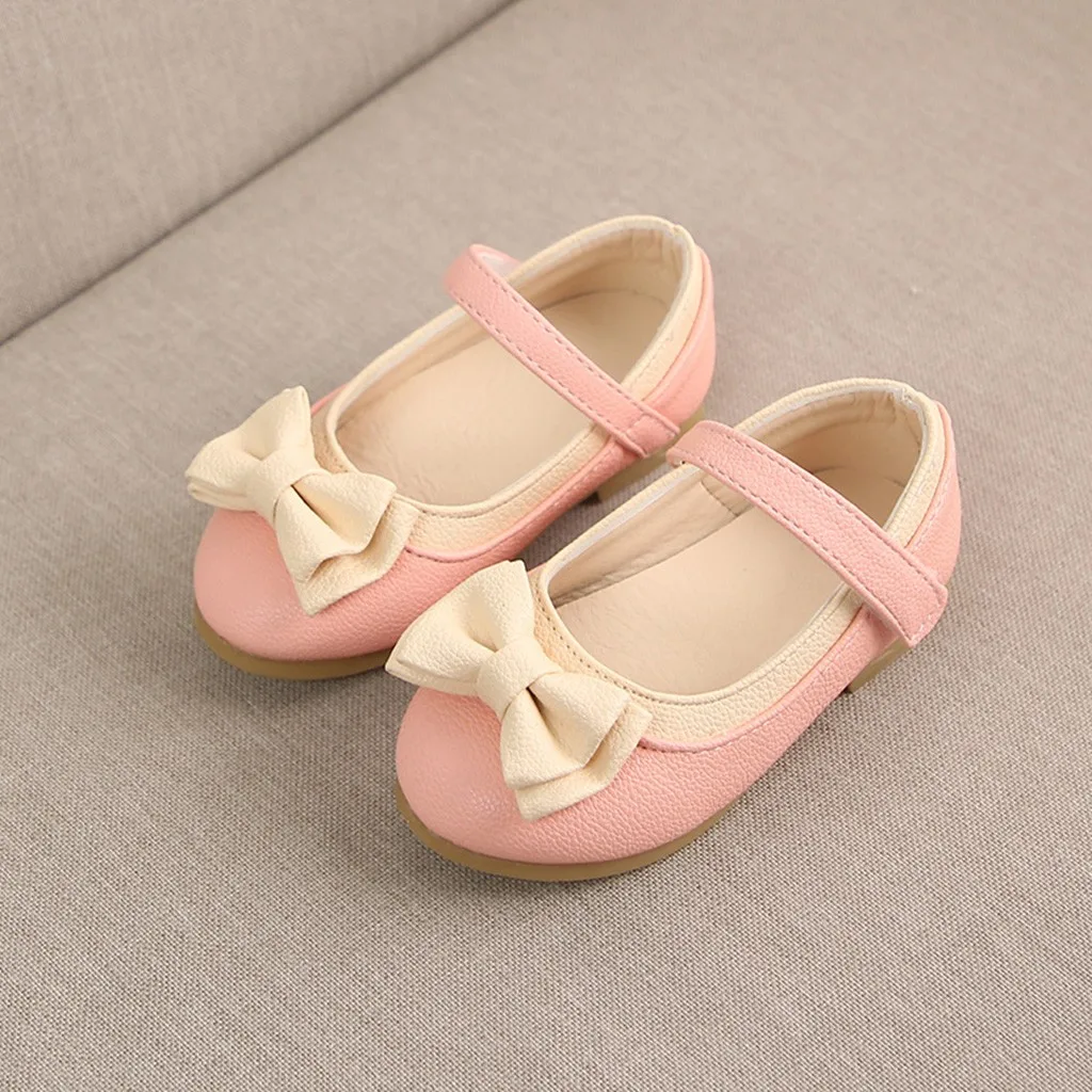 Летние Детские малышей обувь для девочек босоножки Туфли для принцессы детская обувь для девочек принцессы милые свадебные туфли с бантом# XTN - Цвет: Розовый