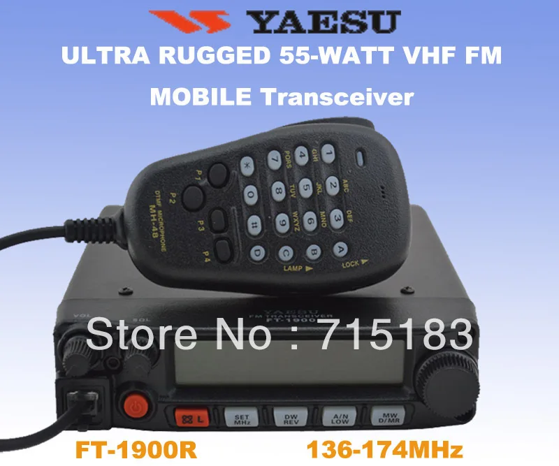 

Yaesu FT-1900R/E 55 Watt 136-174MHz VHF FM Mobile Transceiver/Mobile Radio