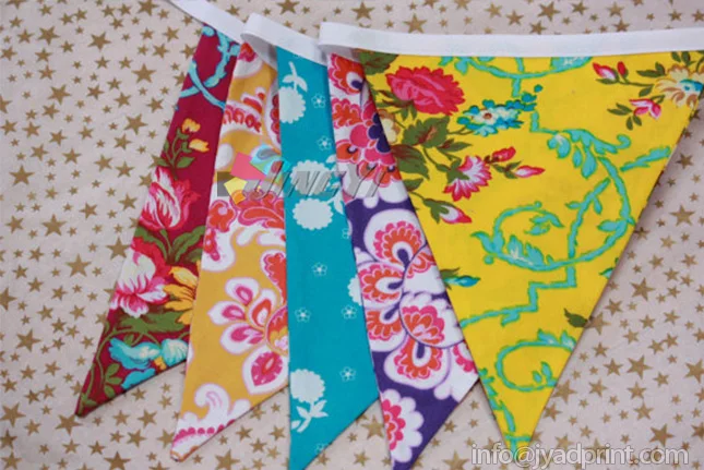 

Custom printing fabric bunting flags with free shipping
