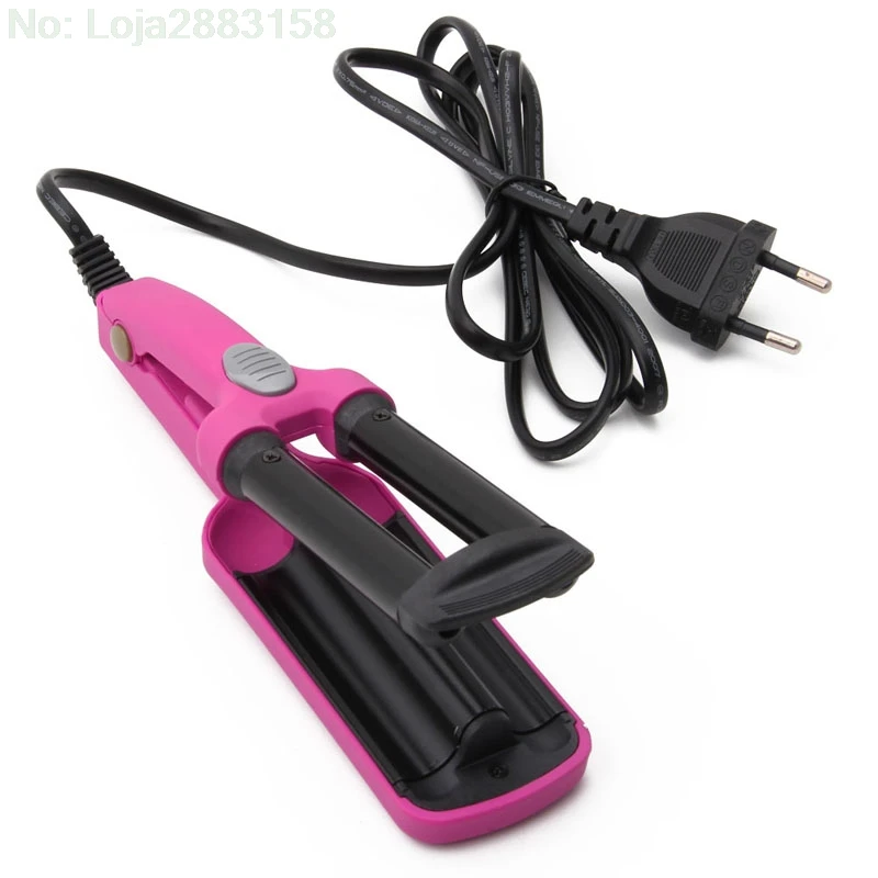 Mini Ceramic Hair Crimper Curler Curling Iron Tong Waving Wand Roller Salon