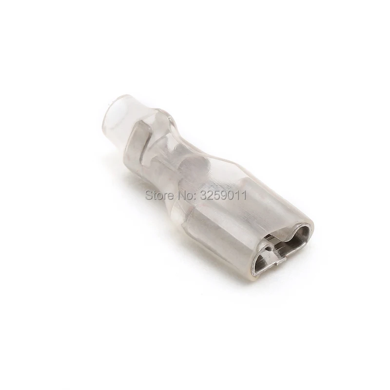 

1PCS 6.3mm Brass Boat Car Speaker Circuit Board Connector Crimp Terminal With Transparent Sheath DJ622-6.3-3.0 Female Spade