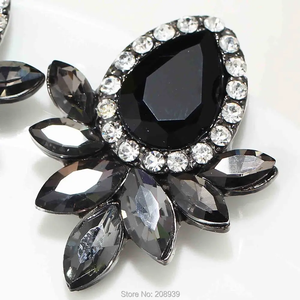 Women S Fashion Earrings Rhinestone Gray Pink Gl Black Resin Women S Fashion Earrings Rhinestone Gray Pink Gl Black Resin Sweet Metal With Gems Ear Stud For E551 In From Jewelry