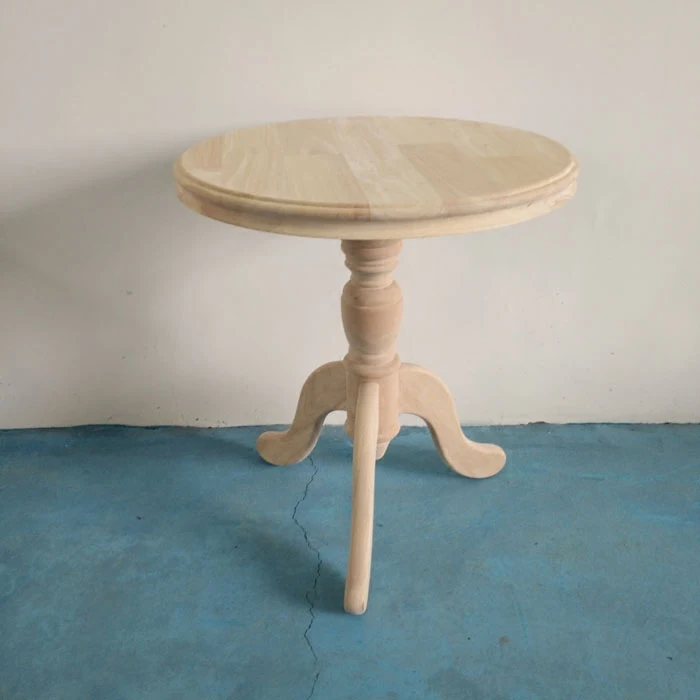55cmX60cm Round tea table of Scandinavian hotel table office coffee table corner of living room Rubber wood no paint