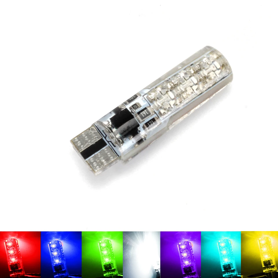 2 предмета T10 светодиодный автомобильные аксессуары освещения W5W RGB лампы с