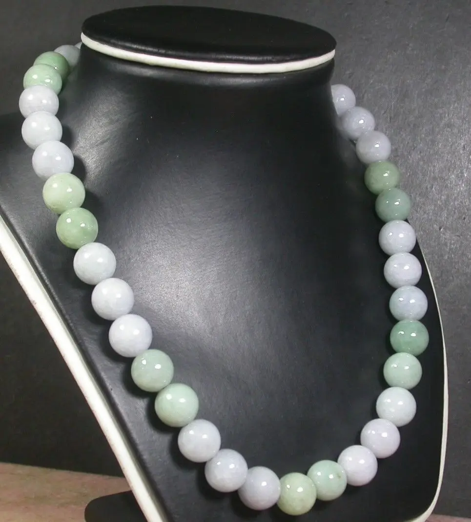 

0122 Natural A JADE Jadeite Bead beads Necklace 19 inches