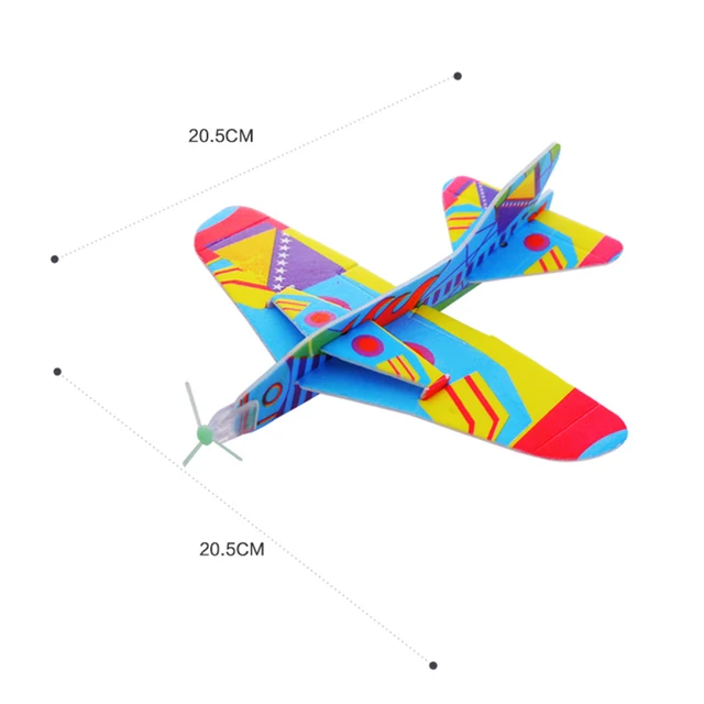 Creative Magic Roundabout Combat Aircraft Toys For Children Foam Paper Airplane Model Hand Throw Flying Glider Planes Kids Toys 6