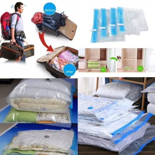 

1PC Vacuum Storage Bags VAC Space Saving Compressed Bag Vaccum Pack Save Space For Travel Clothing Quilt Pillow Storage