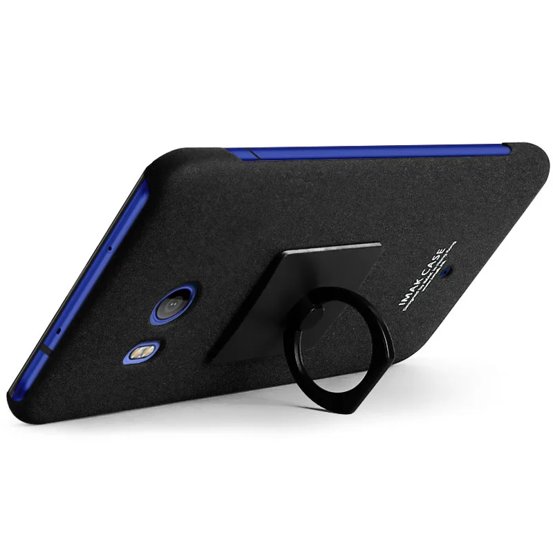 

IMAK Case For HTC U11 Frosted Plastic Back Cover sFor HTC U11 Case 5.5 inch With Ring Stand Gift Screen Protector